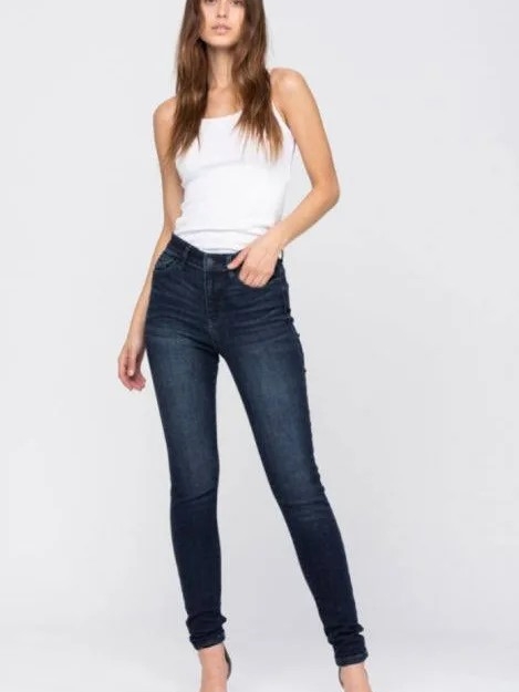 Judy Blue High-Rise Dark Wash Skinny Fit Jeans - Size 28
